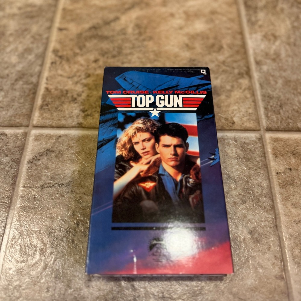 Top Gun VHS 1987 Tom Cruise Kelly McGillis Action Movie Paramount 1692 PG NTSC
